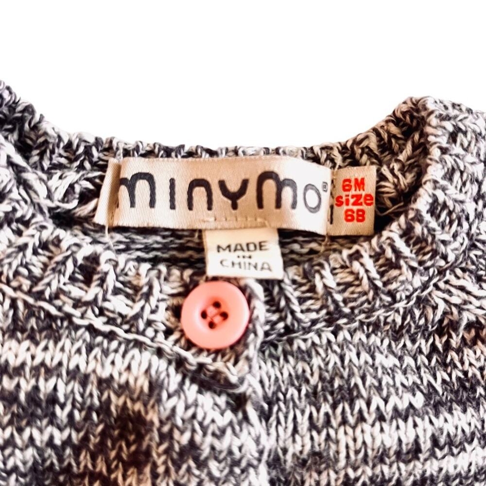 MinyMo girls marled cardigan size 6 months - Picture 2 of 5